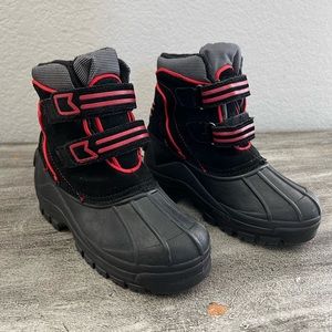 Totes Ransley Kids Boys Winter Boots Size 11 Toddler Black and Red